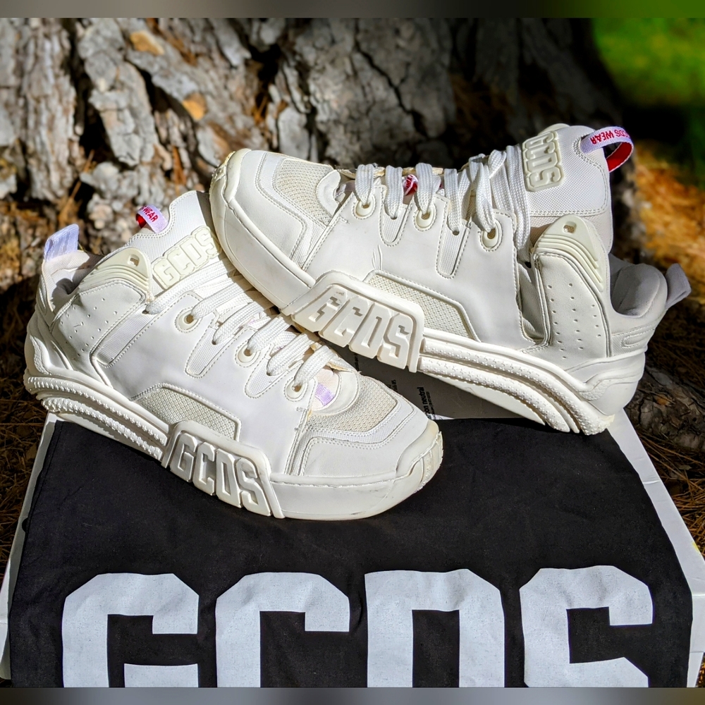 Men's Shoes GCDS Cloth Trainers White